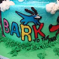 'Bark to the Park' cake 