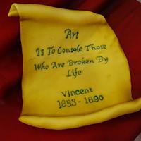 Hand painted vincent cake