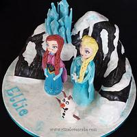 Frozen theme cake