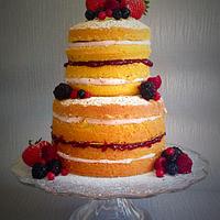 just for fun naked cake! 