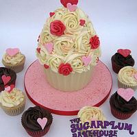 Valentine's Day Wedding Giant Cupcake