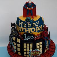 Super Hero's birthday cake