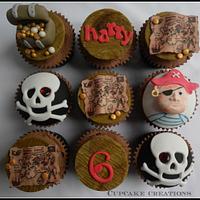 Pirate themed cupcakes