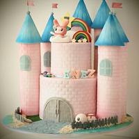 High up in the rainbow–Melody's castle.