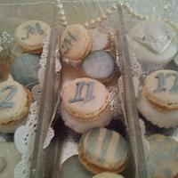 Matching cupcakes and macarons