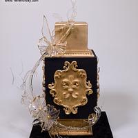 Black and Gold Glam Cake