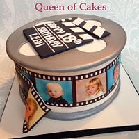 Movie reel birthday cake 