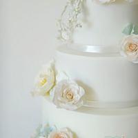 English Garden Wedding Cake
