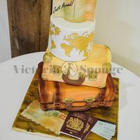 World Traveler Wedding cake