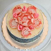 shabby shik cake