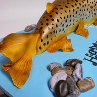 Life size trout cake