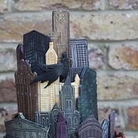 Gotham City Skyline in Modelling Chocolate