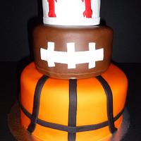 Sports themed cake