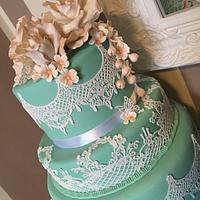 Tiffany rose cake 
