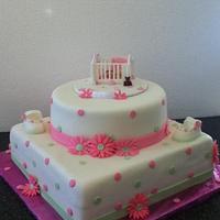 baby shower girl cake