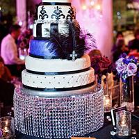 Purple Bling Wedding Cake