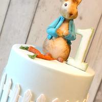 Peter Rabbit christening cake