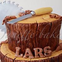 Wood effect cake 