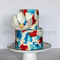 Red, white and blue buttercream