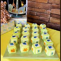 Baby Block Mini Cakes