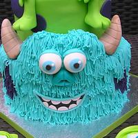 Monsters Inc. cake & cupcakes