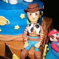 Toy Story/Super Mario Cake