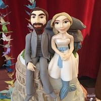 Destination wedding cake 