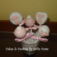 Baby shower and baptism cake pops