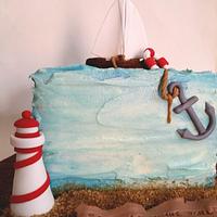 Nautical theme cake