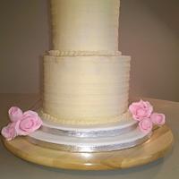 My First Buttercream Wedding Cake