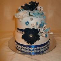 Wedding cake with flowers made by SmartFlex Velvet.