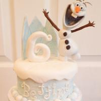 Olaf on a cake