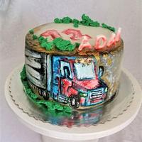Cake with truck 