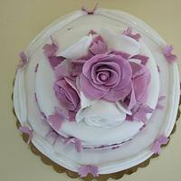 Confirmation cake roses