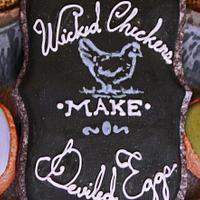 Wicked Chickens Make Deviled Eggs COOKIES