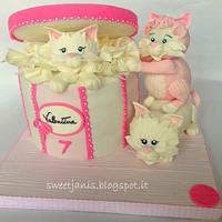 Sweet kittens in a box