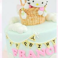 Hello Kitty Hot Air Balloon Cake