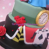 3 Tier Alice in Wonderland Cake