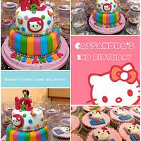 Hello kitty cake and cupcakes