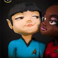 Spock and Uhura @Star Trek 50 - Cake Celebration