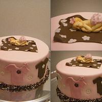 Pink and brown Baby shower