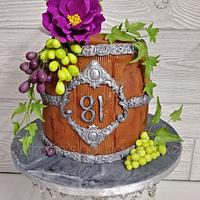 Flowery Barrel Cake
