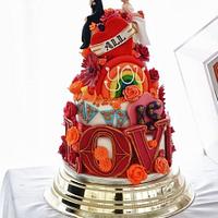 Love is all you need wedding cake