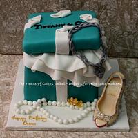 Tiffany box and shoe cake