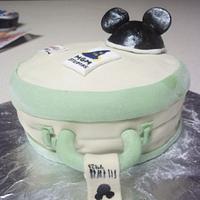 mickey mouse luggage cake