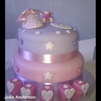 Girls Christening cake