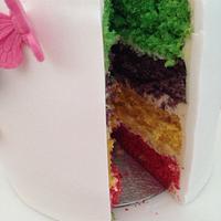Annabelle's 1st birthday rainbow cake