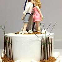 surf wedding cake