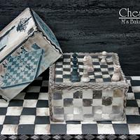 The final result of my M.C. Escher inspired Chess-cake