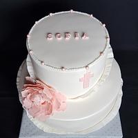 Elegant christening cake
